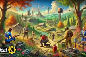 Fallout 76 Server Downtime Fallout 76 game world showing players exploring, building, and surviving Copy